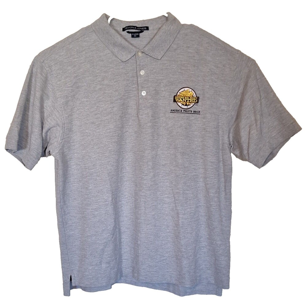 America's Most Wanted Mens XL Polo Shirt 90s Theme America Fights Back